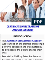 Certificate IV in Training and Assessment