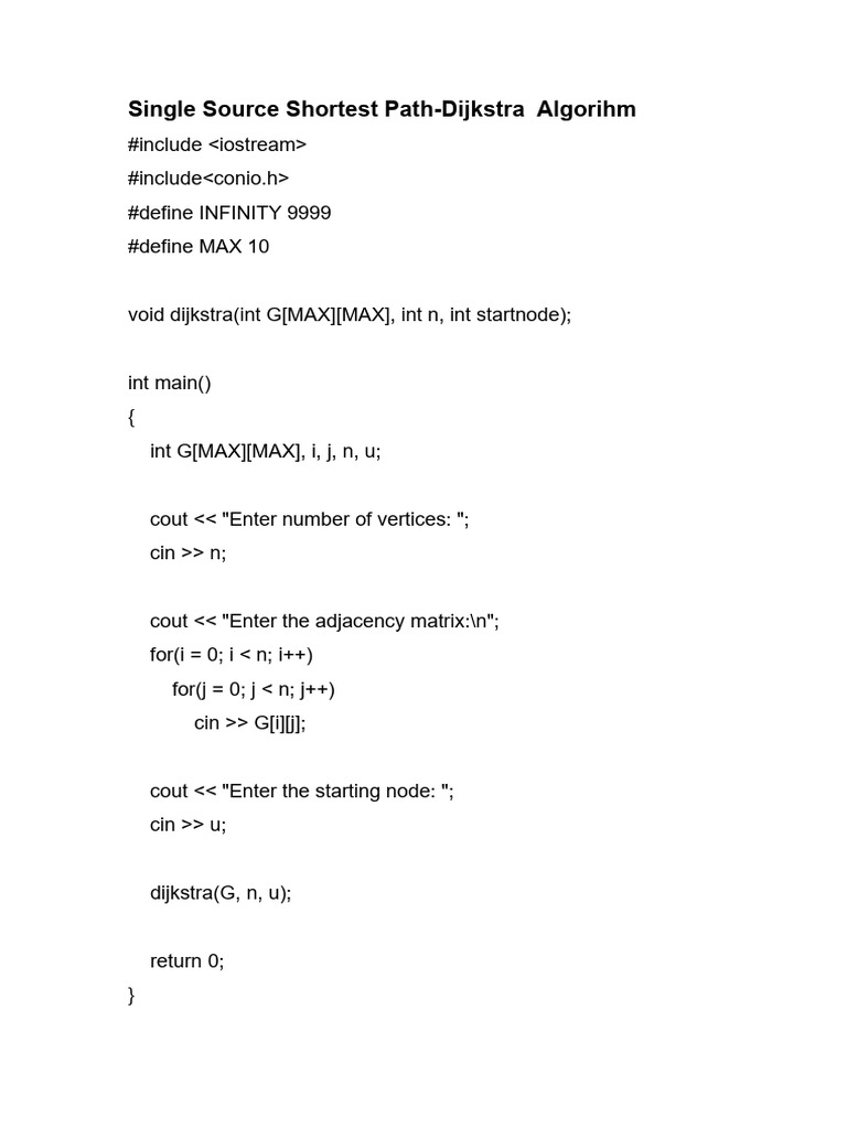 Single Source Shortest Path | PDF
