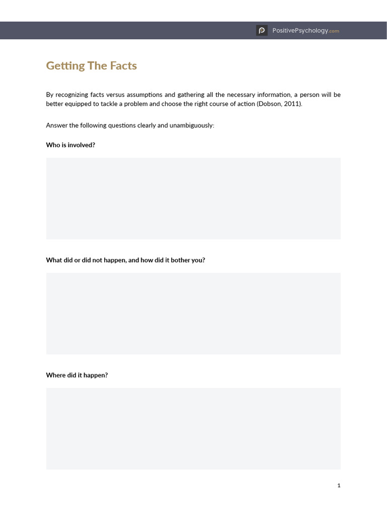 Getting the Facts | PDF