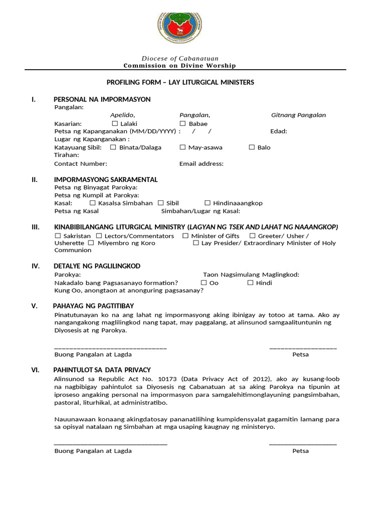 Profiling Form | PDF