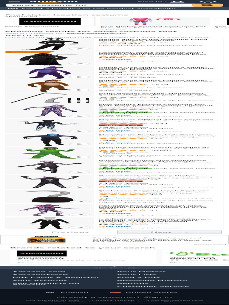Amazon.com Zardy Costume Fnf | PDF
