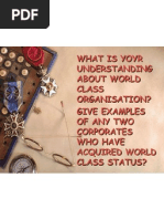 World Class Organization - PPT