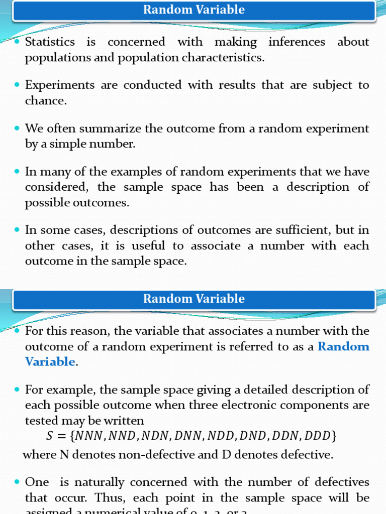Random Variable - Removed | PDF | Expected Value | Random Variable