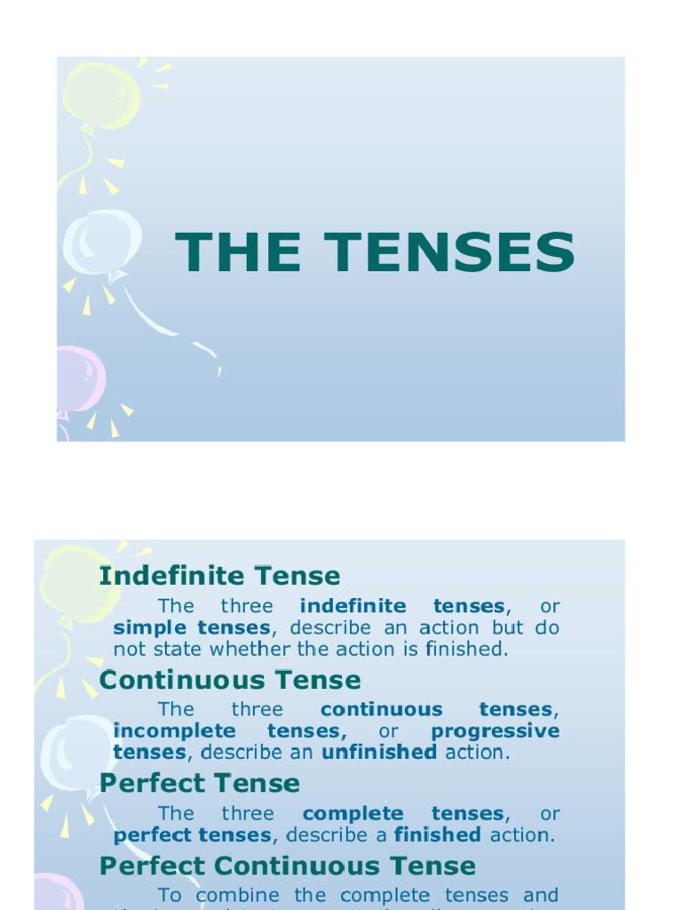 Tense | PDF