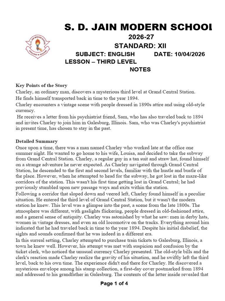 Grade 12 Third Level Notes Copy | PDF