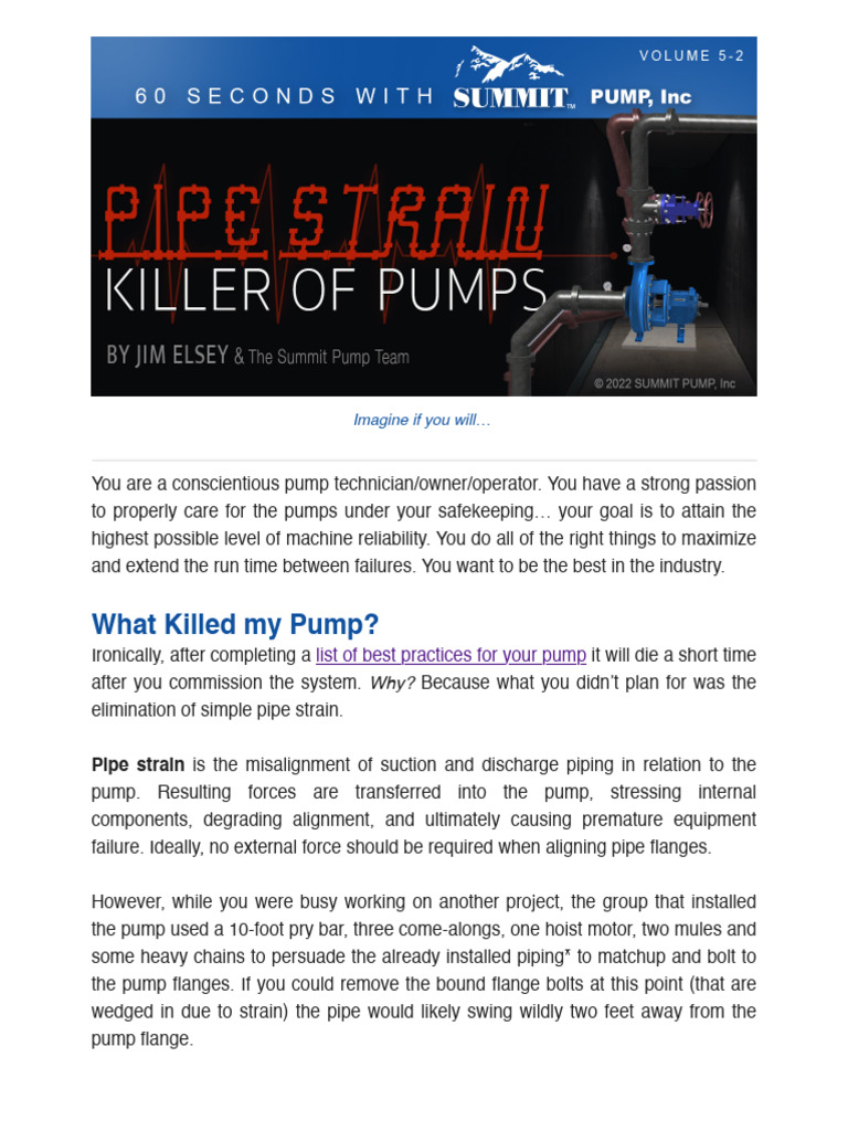60 Seconds With Summit Pump Vol 5 02 Pipe Strain Killer of Pumps | PDF ...