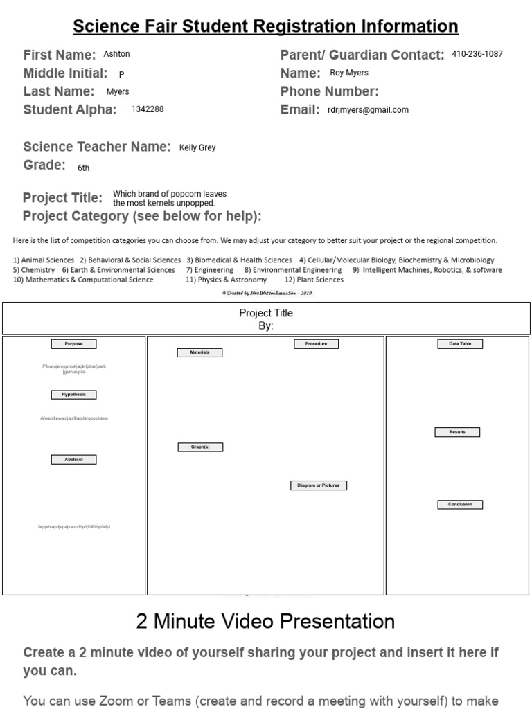 IMPORTANT FOR SCIENCE FAIR | PDF | Abstract (Summary) | Science