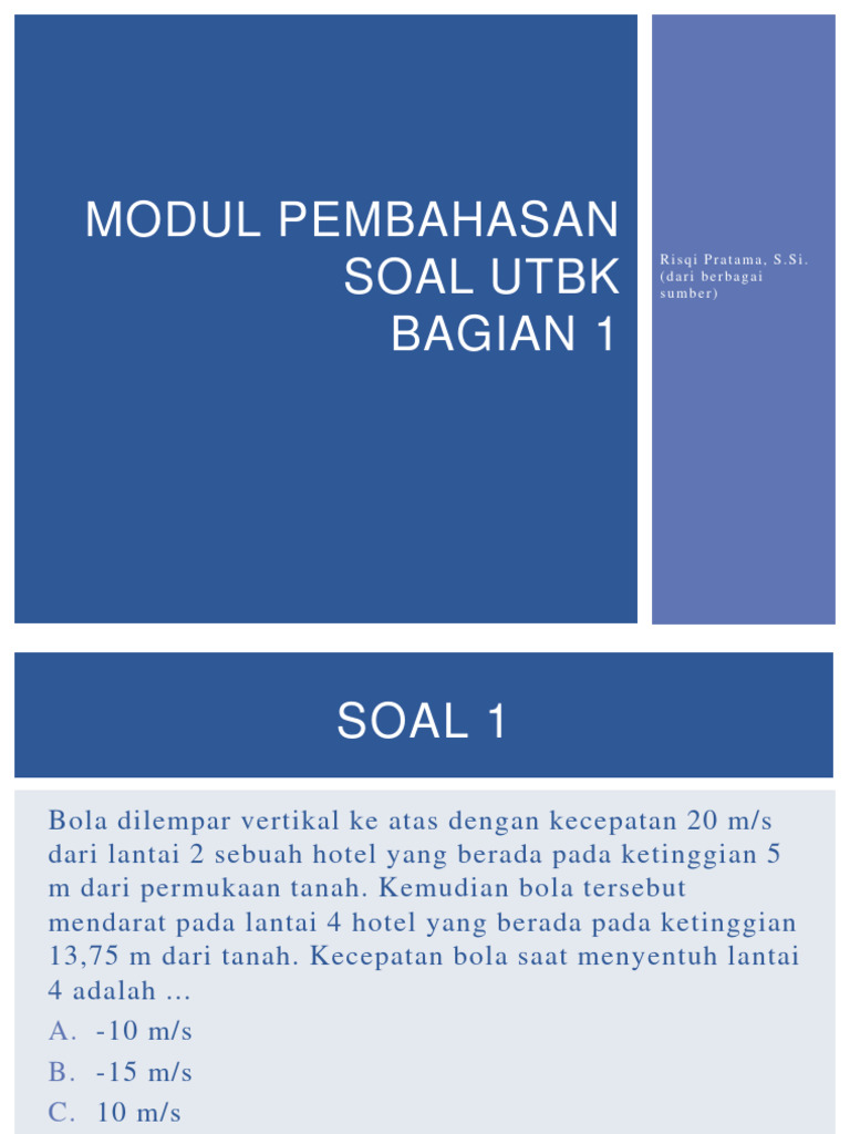 Modul Pembahasan Soal UTBK | PDF