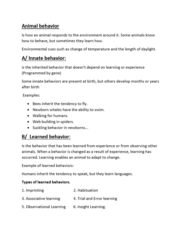 Animal Behaviour | PDF