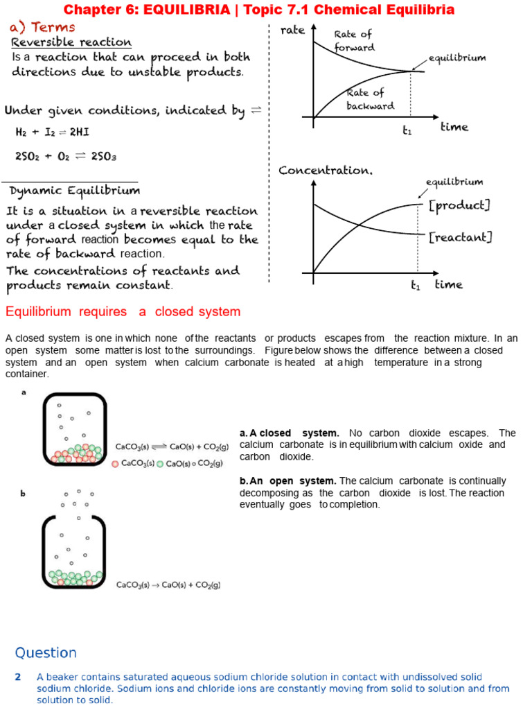 Chap 7 as a Level Chem | PDF | Acid | Chemical Equilibrium