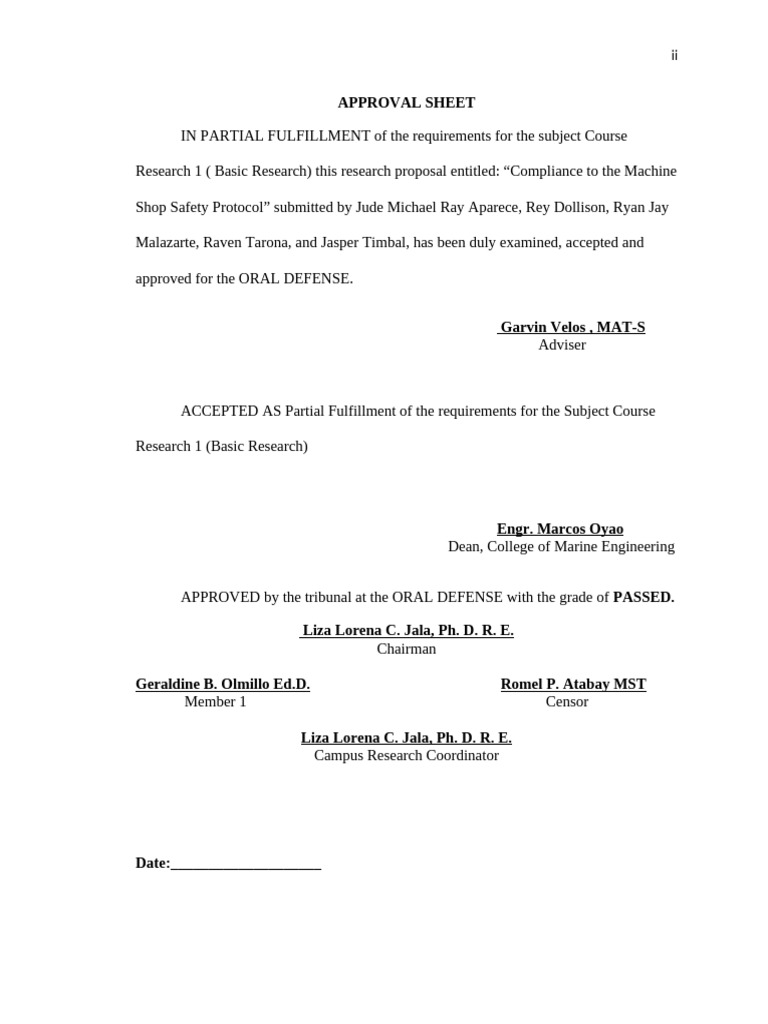 Approval Sheet | PDF