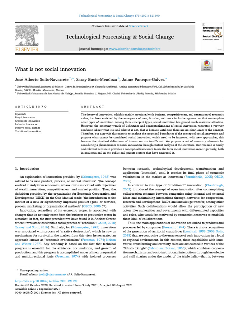 What is Not Social Innovation | PDF | Innovation | Sustainability