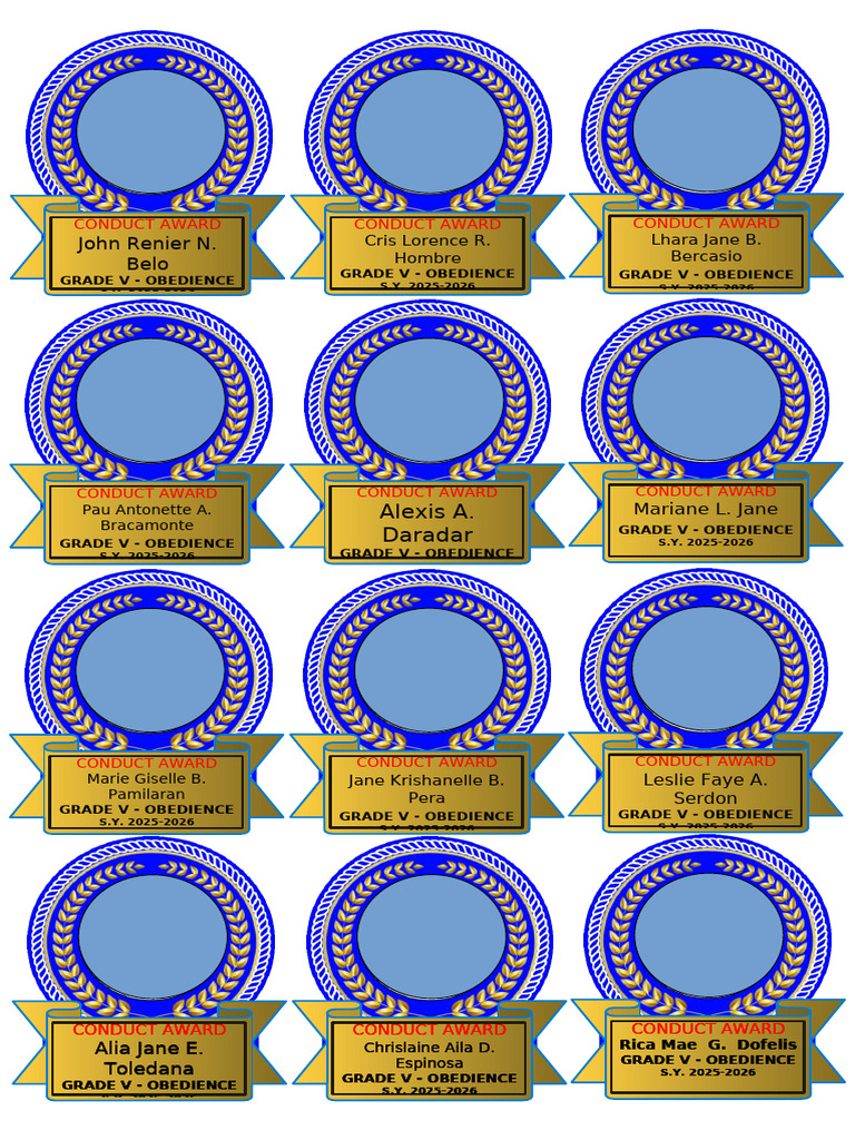 Conduct Award Ribbon | PDF
