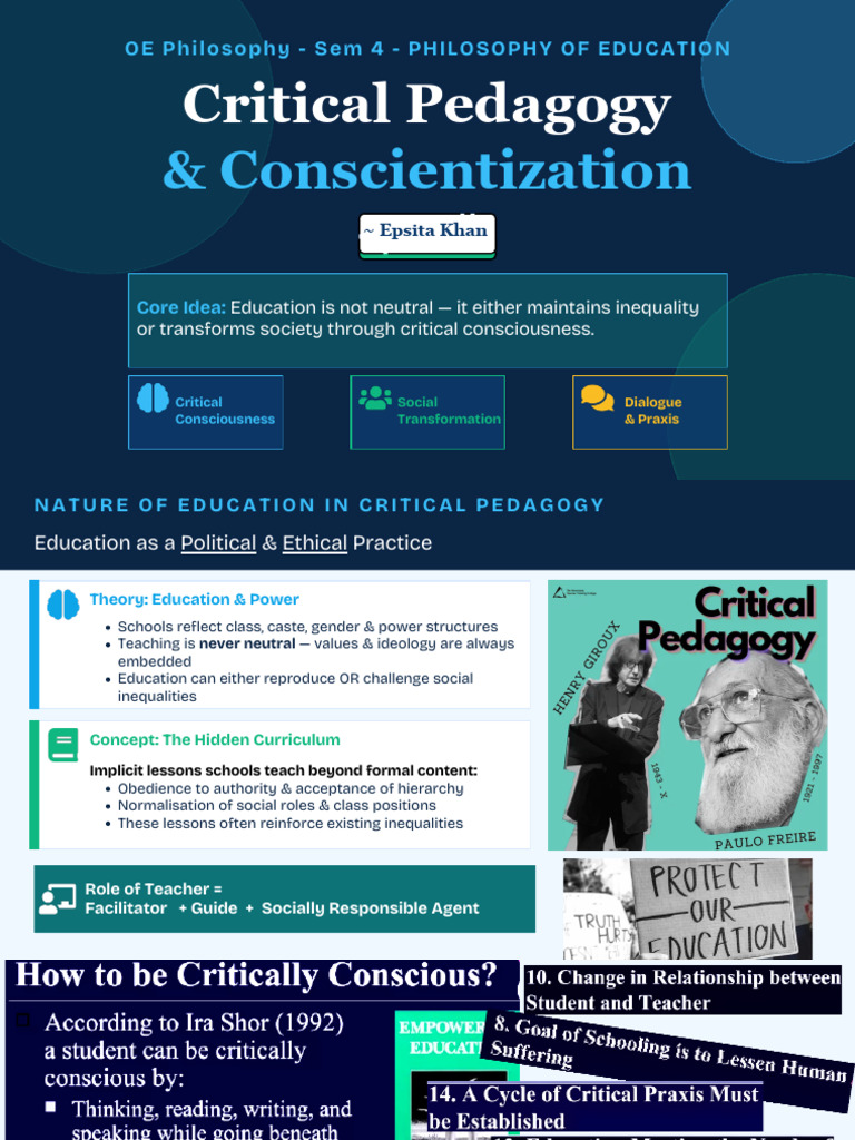Critical Pedagogy PPT | PDF | Education Theory | Cognition
