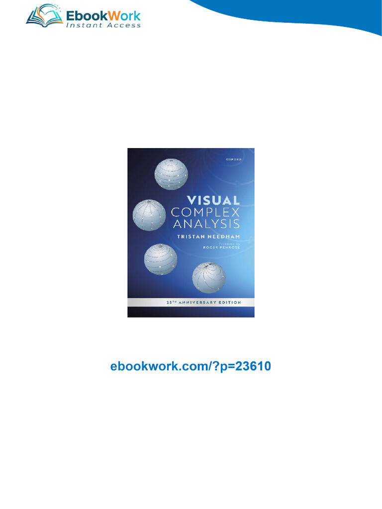 Visual Complex Analysis: 25th Anniversary Edition Tristan Needham ...