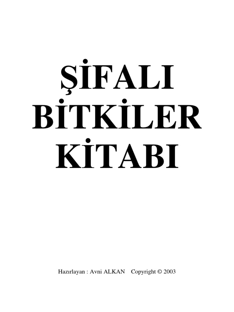 Sifali Bitkiler Kitabi | PDF