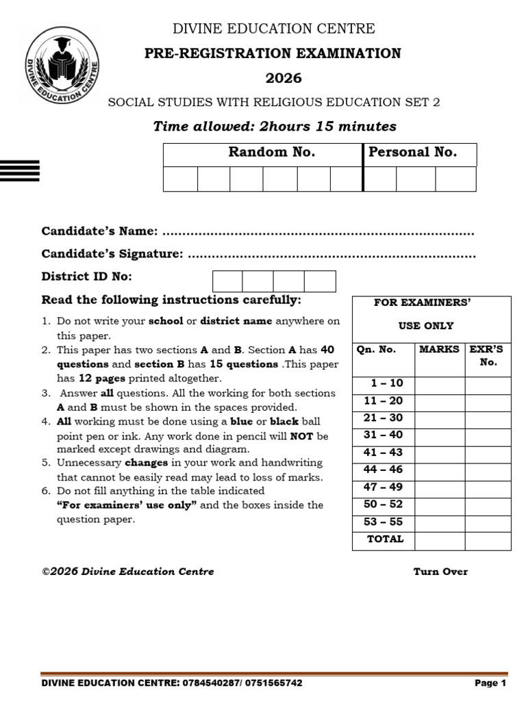 p.7 SST Pre Registration Set 2 2026 | PDF