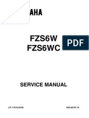 2016 Yamaha Fz6r Service Manual Download