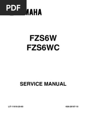 Yamaha Fazer Fz6 S2 07 Service Manual Eng Pdf Throttle Fuel Injection