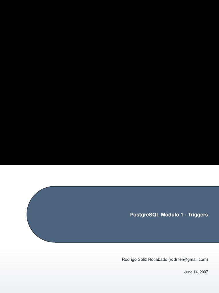 Introducción a Triggers en PostgreSQL | PDF | Datos | Gestión de ...