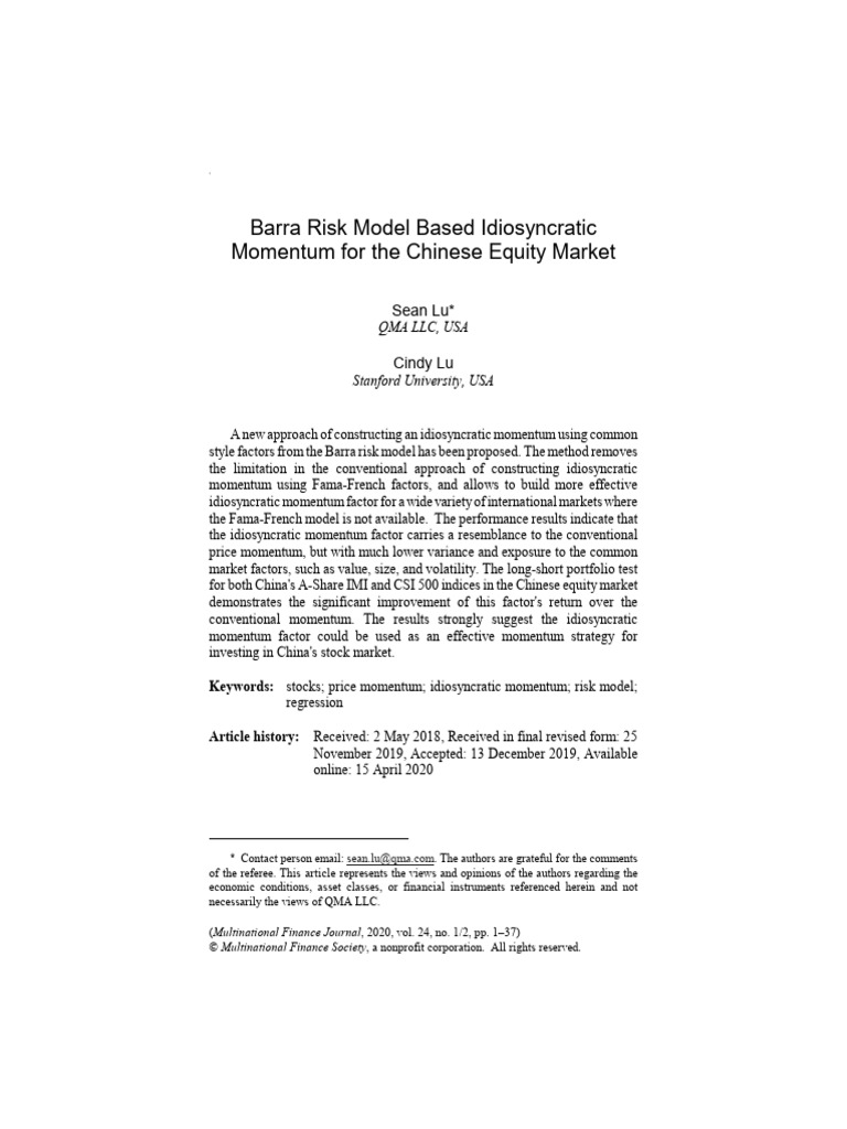 IMOM | PDF | Msci | Stock Market