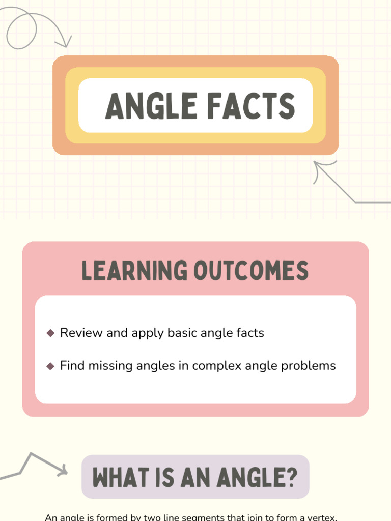 Angle Facts Presentation in Colourful Lined Style | PDF | Angle | Triangle