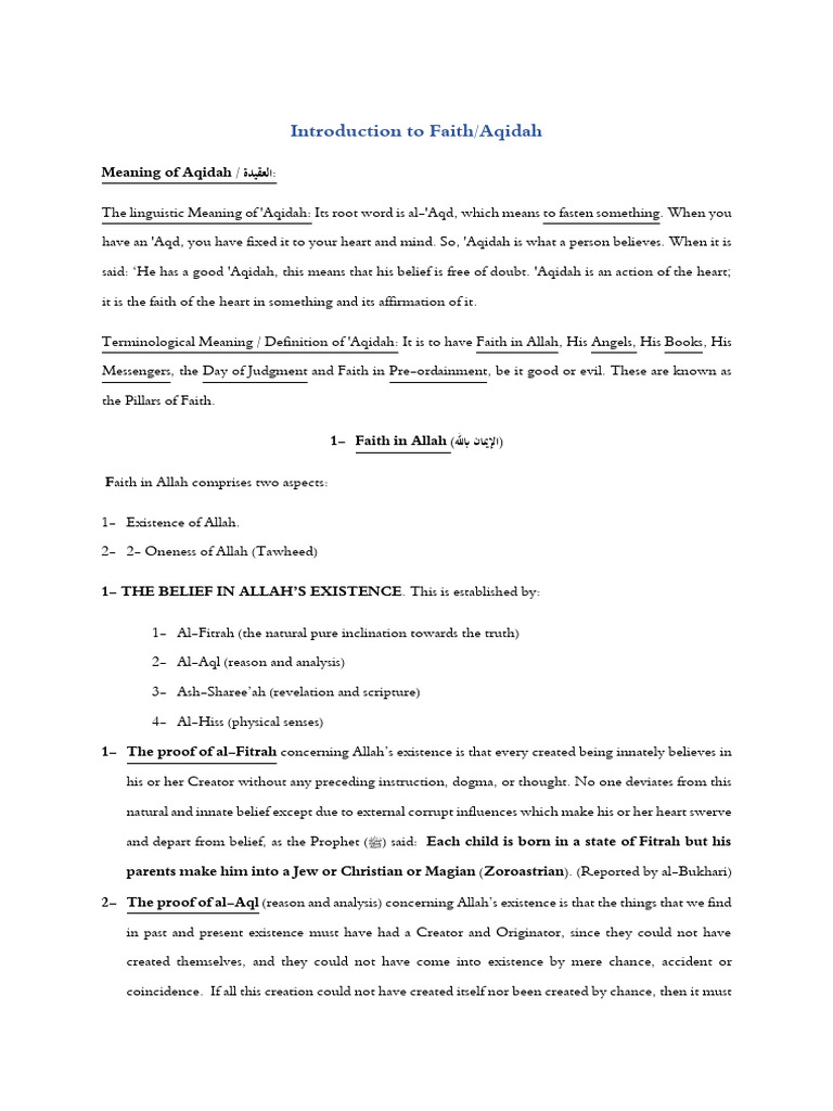 Introduction to Faith & Pillars of Islam | PDF | Prophets And ...
