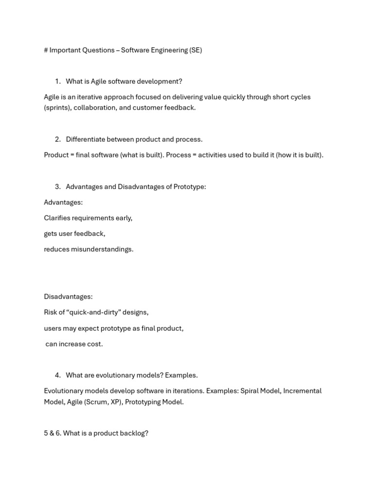 SE Ans | PDF