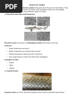 Types and Functions of Fish Scales | PDF | Fish | Aquatic Animals