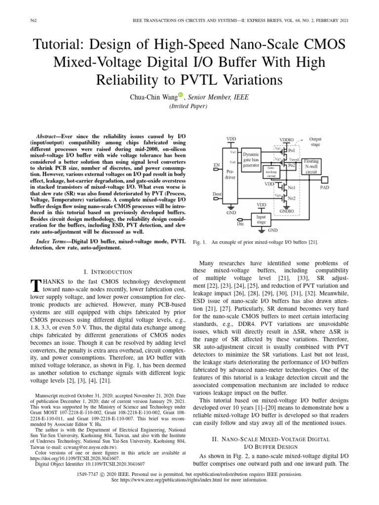 Tutorial-Design of High-Speed Mixed-Voltage Digital IO Buffer | PDF