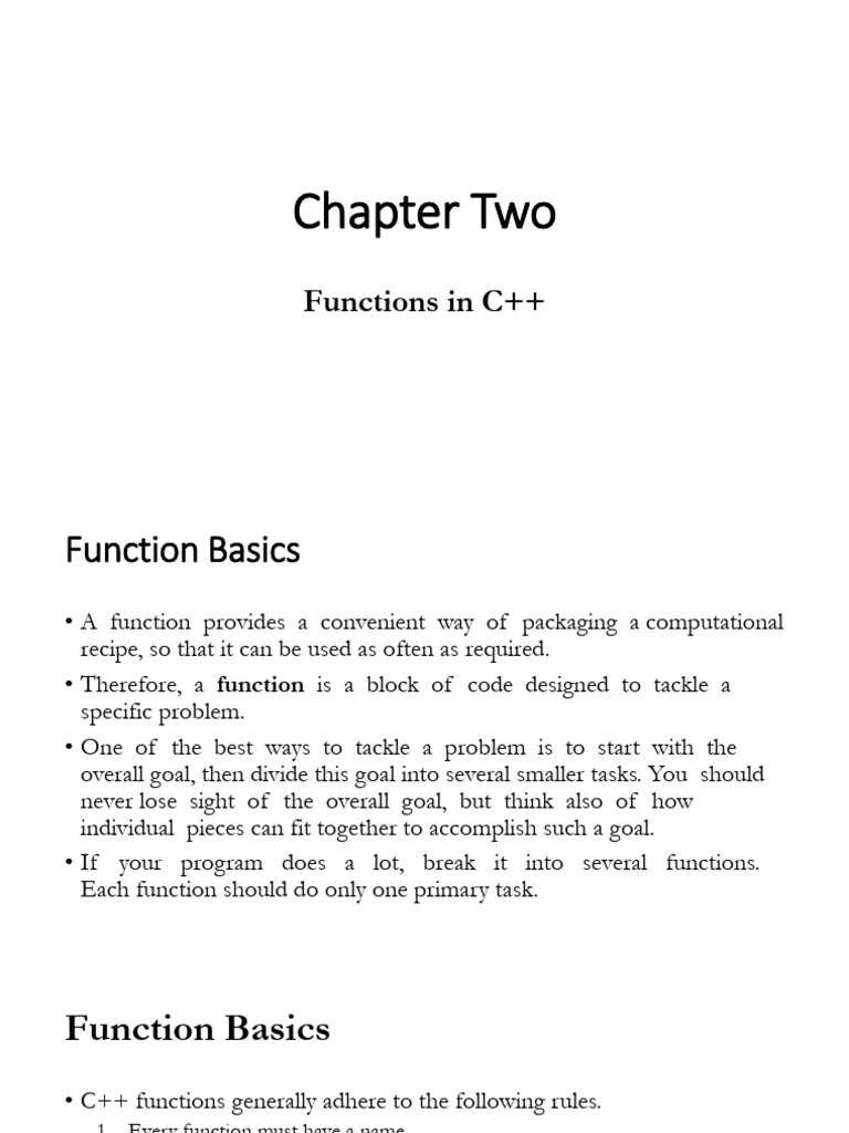 Cha 2 C++ Two | PDF | Parameter (Computer Programming) | Computer Science