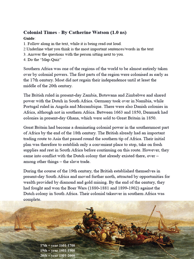 Colonial Times Text | PDF | British Empire