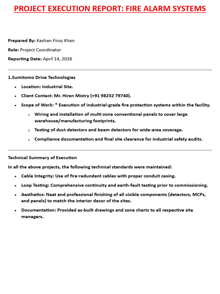 Project Executed Report-1 | PDF | Security Alarm | Safety