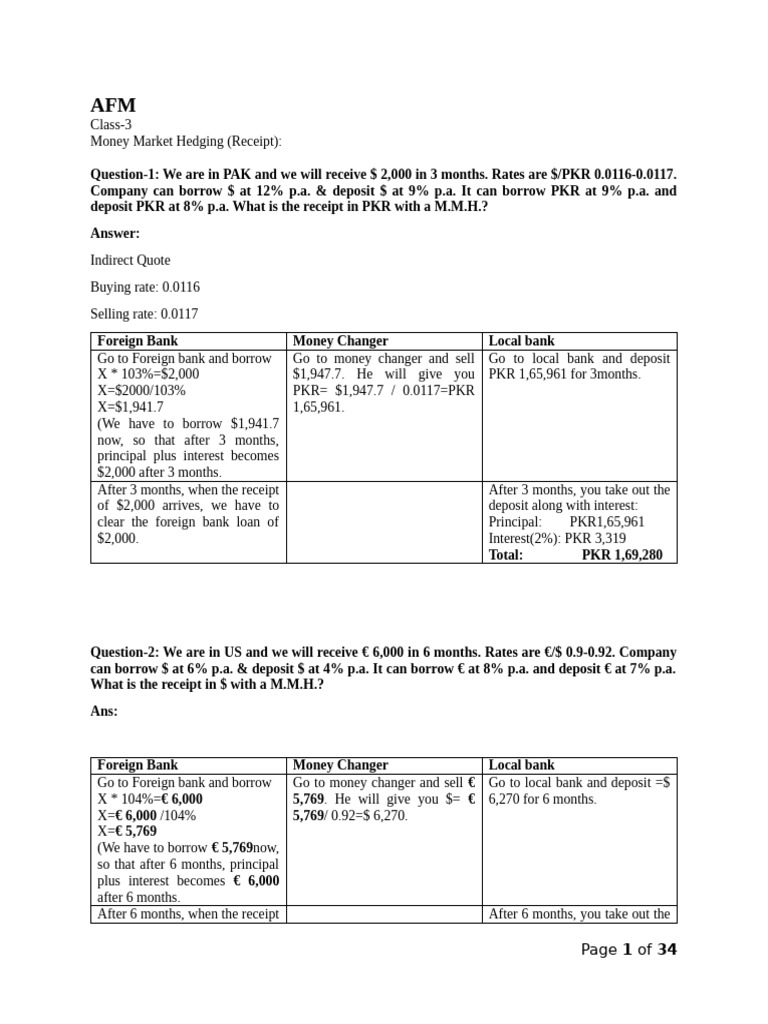 AFM-Future, Forward, Option | PDF | Hedge (Finance) | Option (Finance)