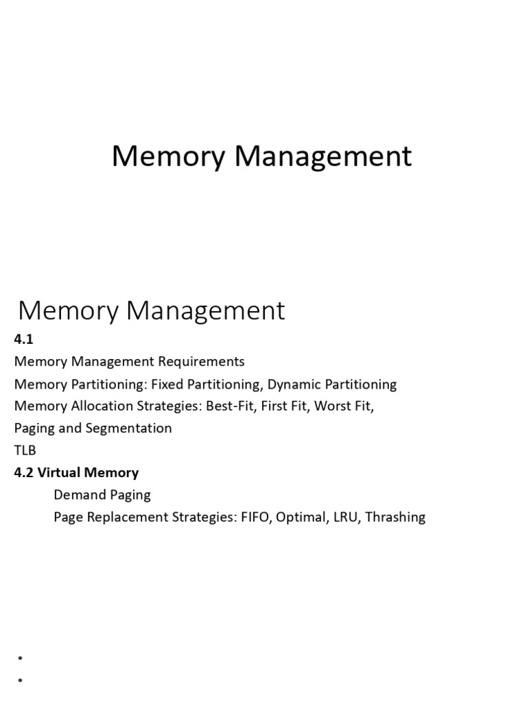 OS - Unit 4 | PDF | Cpu Cache | Computer Data Storage