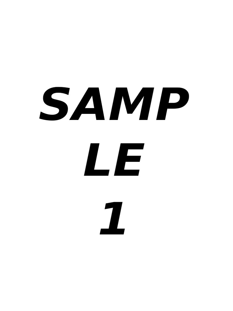 Sample | PDF