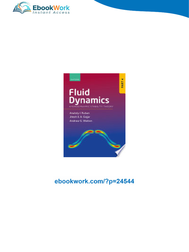 Fluid Dynamics Part 4: Hydrodynamic Stability Theory Anatoly Ruban ...