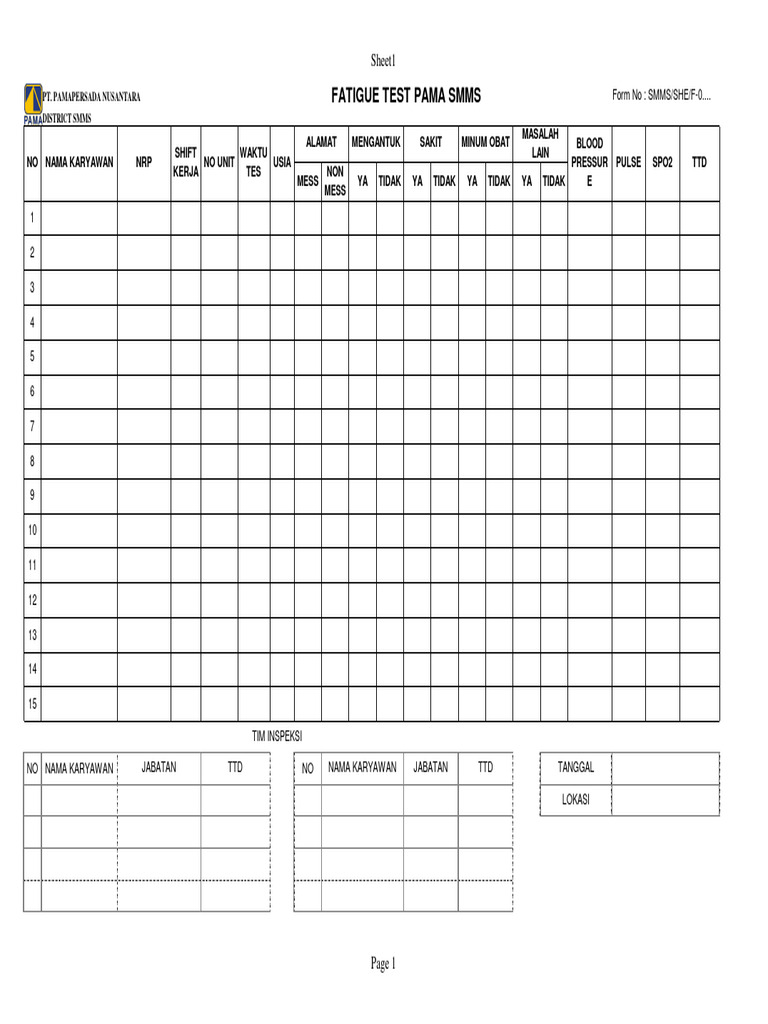 Form Fatigue Test | PDF