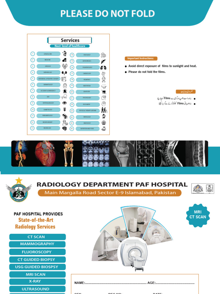 MRI and CT Scan Envelope | PDF | Radiology | Radiography