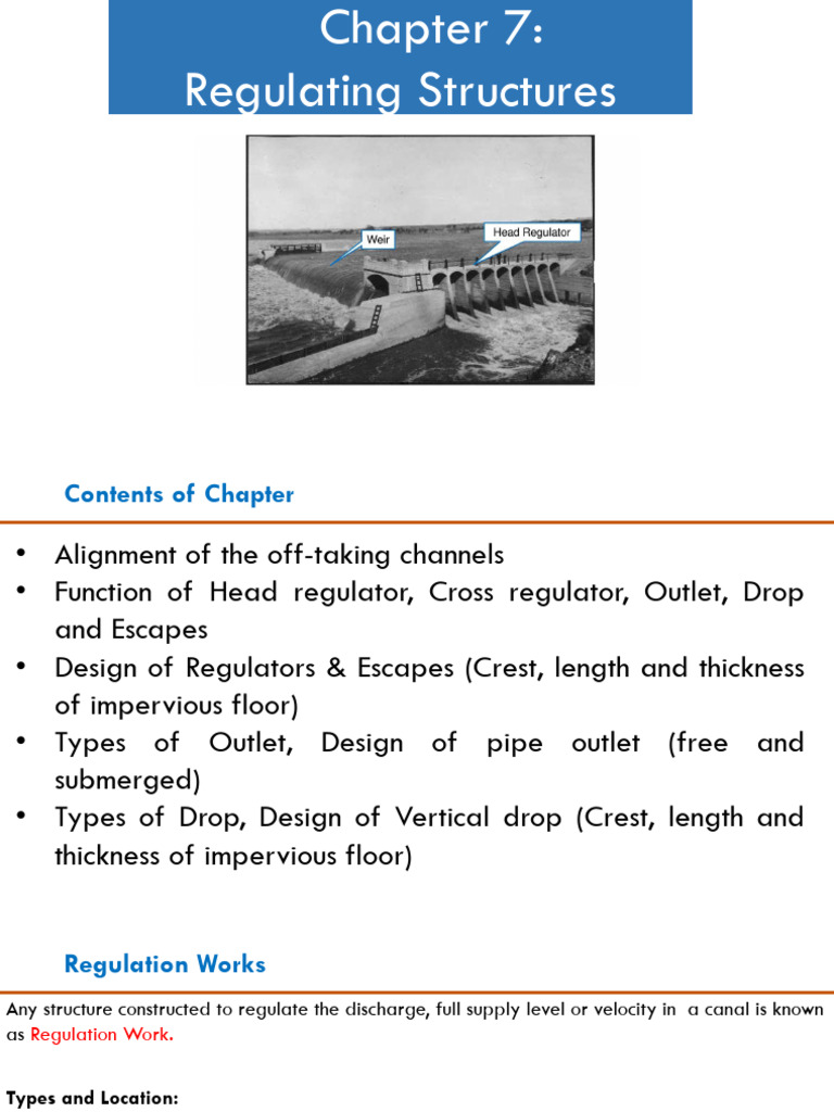 Ch 7 Regulating Structure | PDF | Canal | Earth Sciences