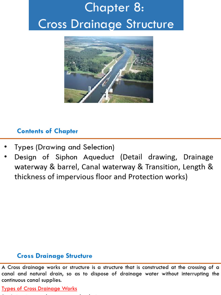 Ch8 Cross Drainage Structure | PDF | Storm Drain | Canal