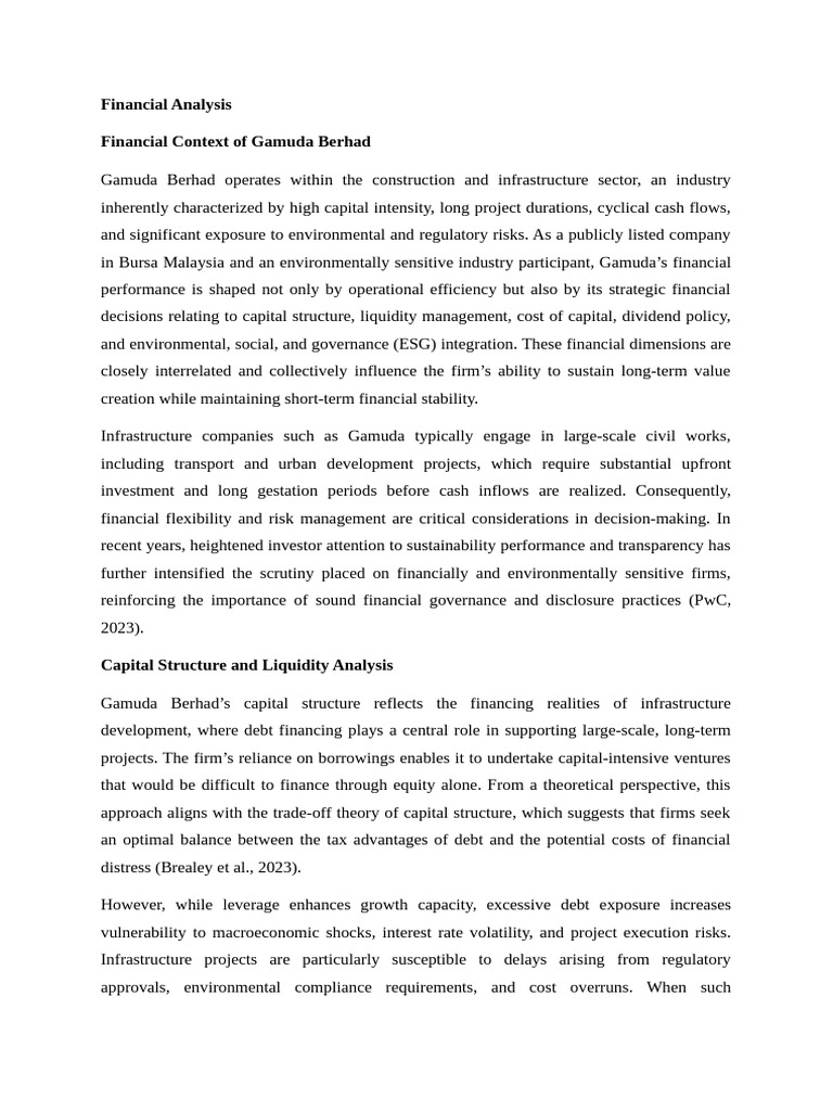 Part 2 Financial Analysis | PDF | Capital Structure | Cost Of Capital