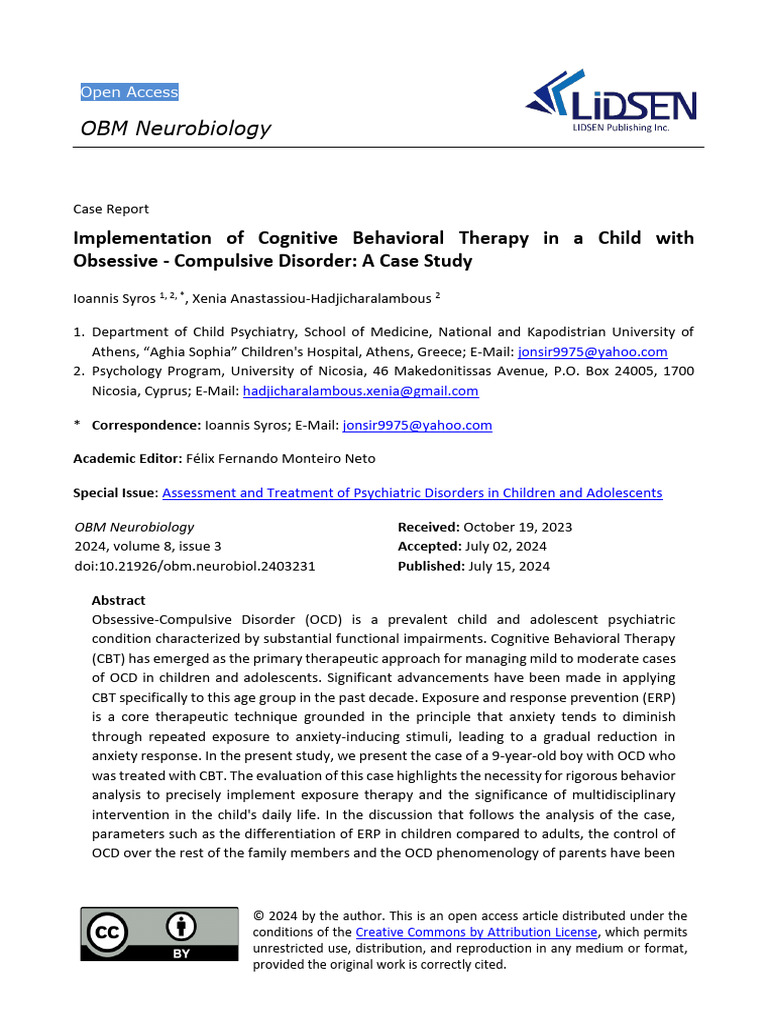 obm.neurobiol.2403231 | PDF | Obsessive–Compulsive Disorder | Cognitive ...
