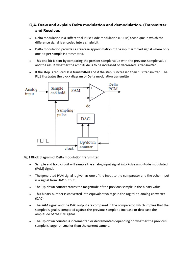 Q 4_Delta Modulation | PDF | Sampling (Signal Processing) | Radio ...
