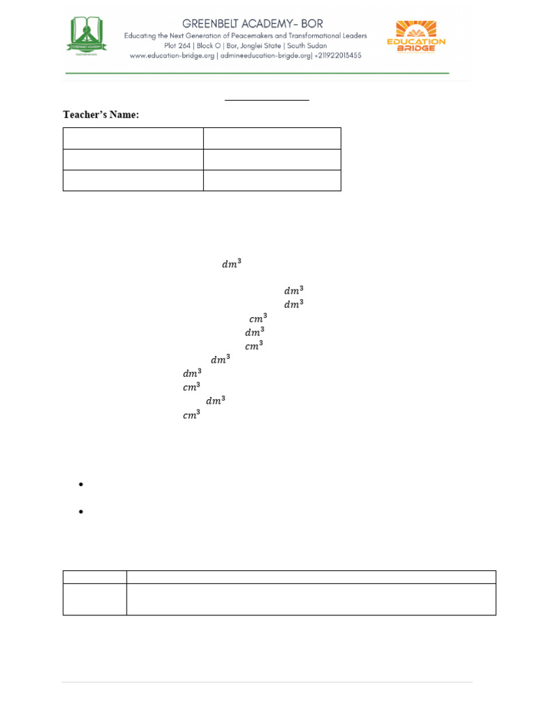 Lesson Plan No 11: Calculations involving molar solution/molarity | PDF ...
