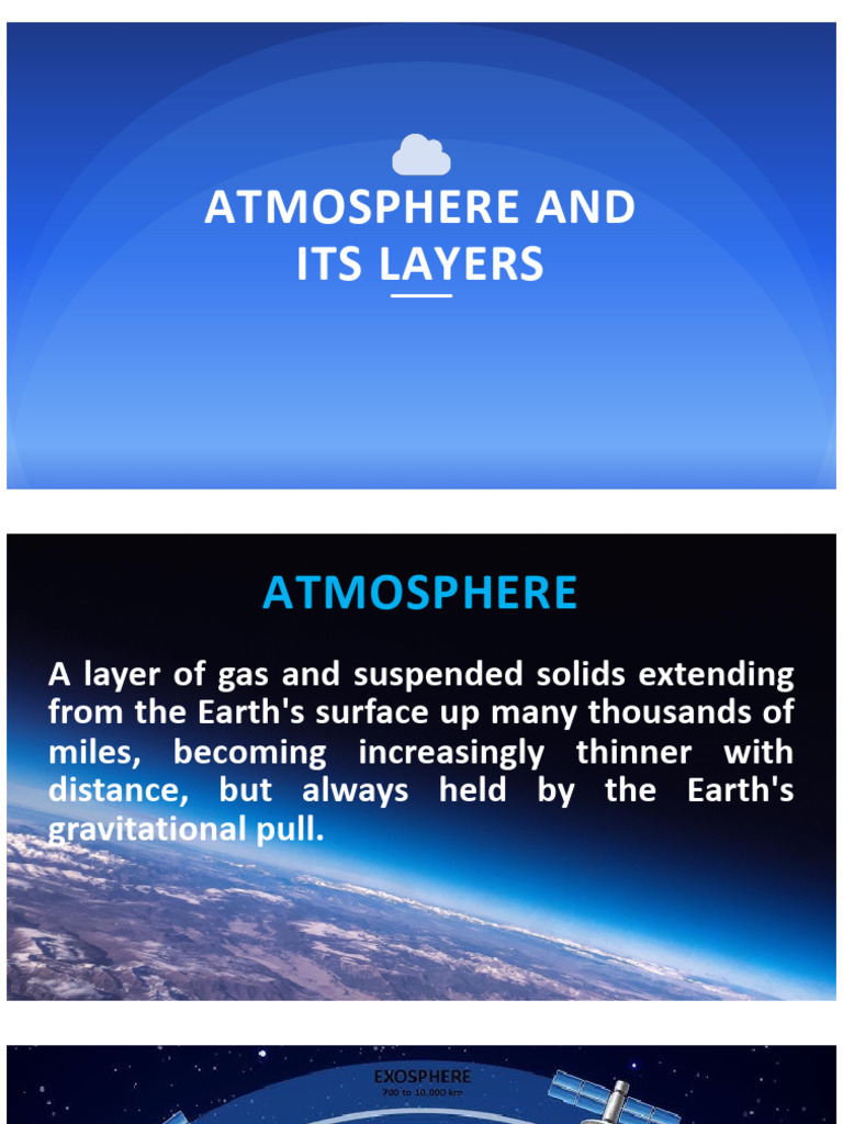 Atmosphere and Its Layers | PDF | Atmosphere Of Earth | Atmosphere