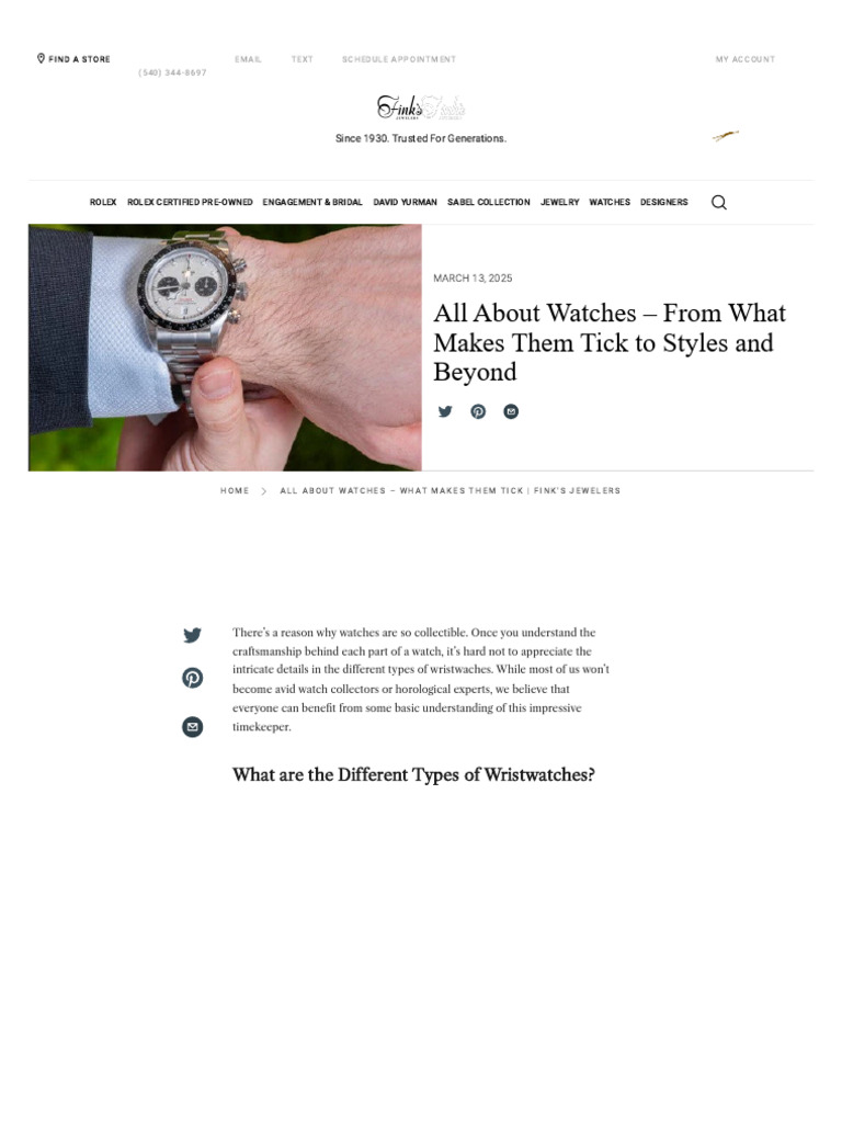 All About Watches – What Makes Them Tick _ Fink's Jewelers (1) | PDF ...