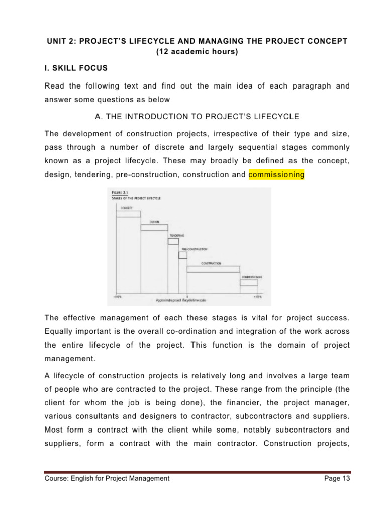UNIT 2 Project Lifecycle and Managing the Concept | PDF | Feasibility Study