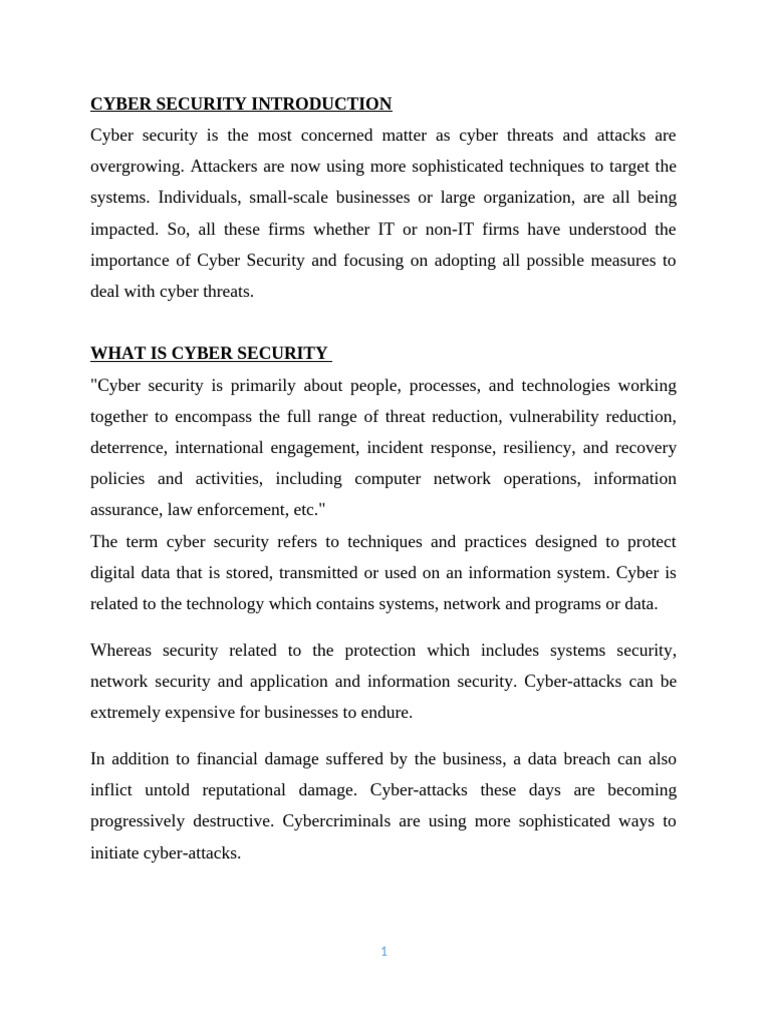 Cyber Security Introduction | PDF | Denial Of Service Attack | Malware