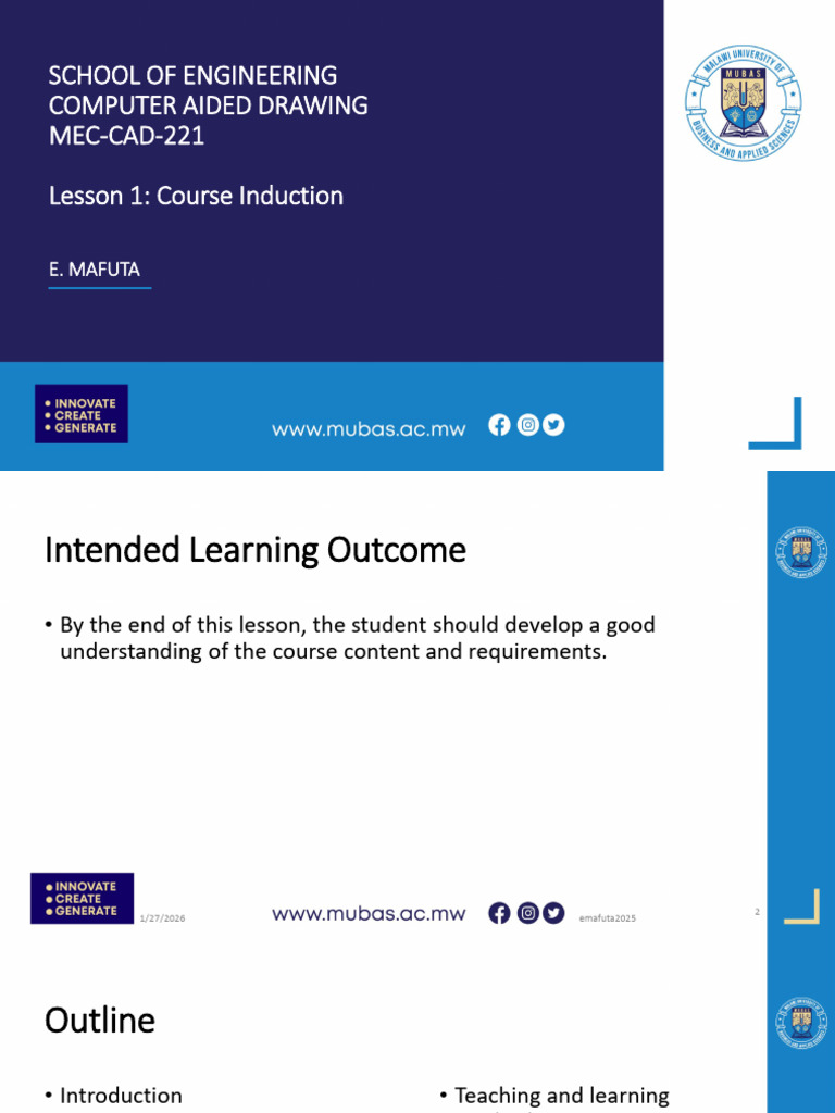 MEC-CAD-221_Lesson1_Course Introduction Active Learning | PDF | Auto ...
